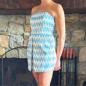 1.STATE Chevron Romper, Blue&White - Sz.4
❗️Only Worn Once❗️